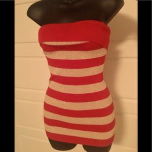 💰F21 metallic tube top